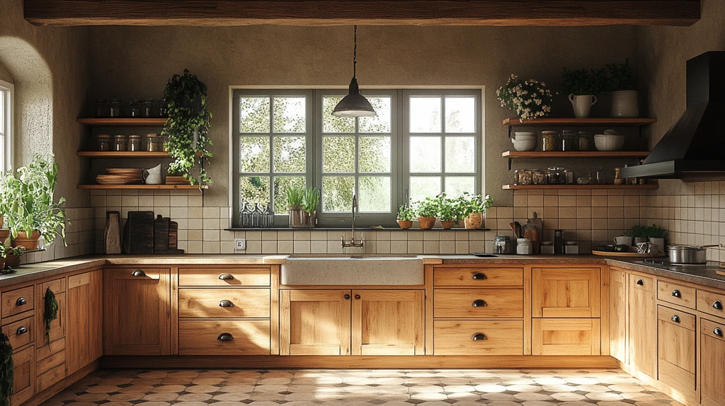 乡村厨房布置