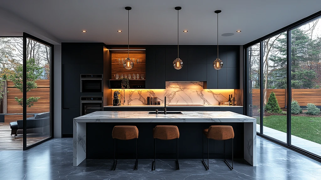 黑白简约厨房设计