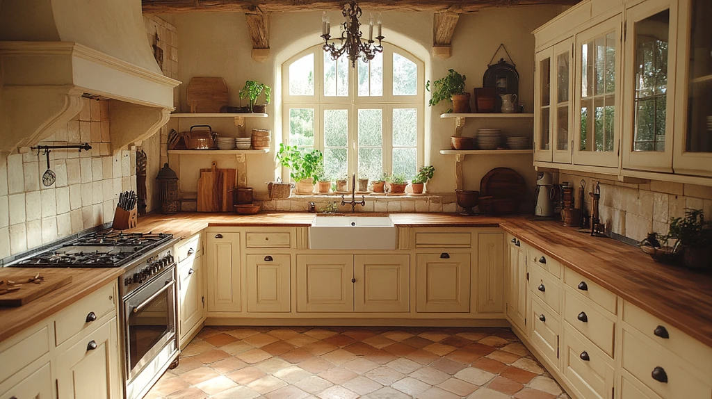 木纹橱柜瓷砖地