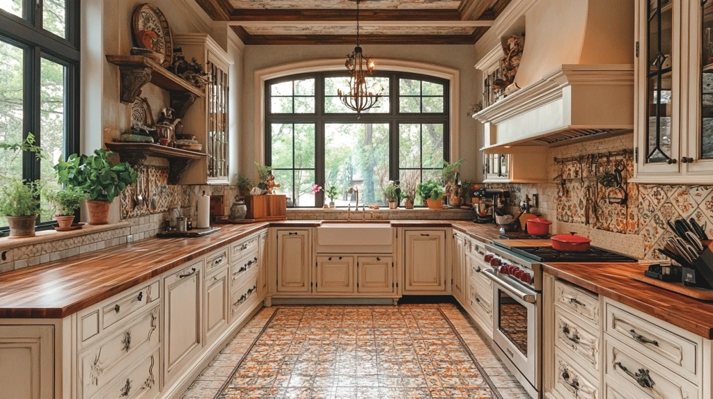 木纹橱柜瓷砖地