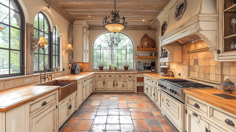 木纹橱柜瓷砖地