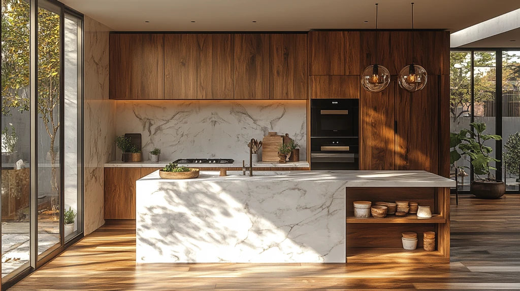 木柜白石台现代厨具