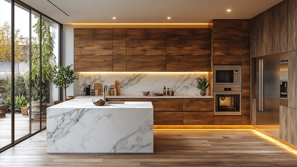 木柜白石台现代厨具