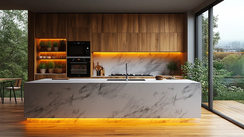 木柜白石台现代厨具