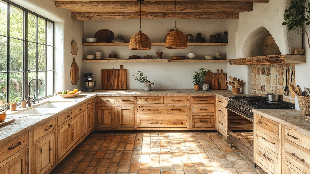 木质灯饰石板餐桌