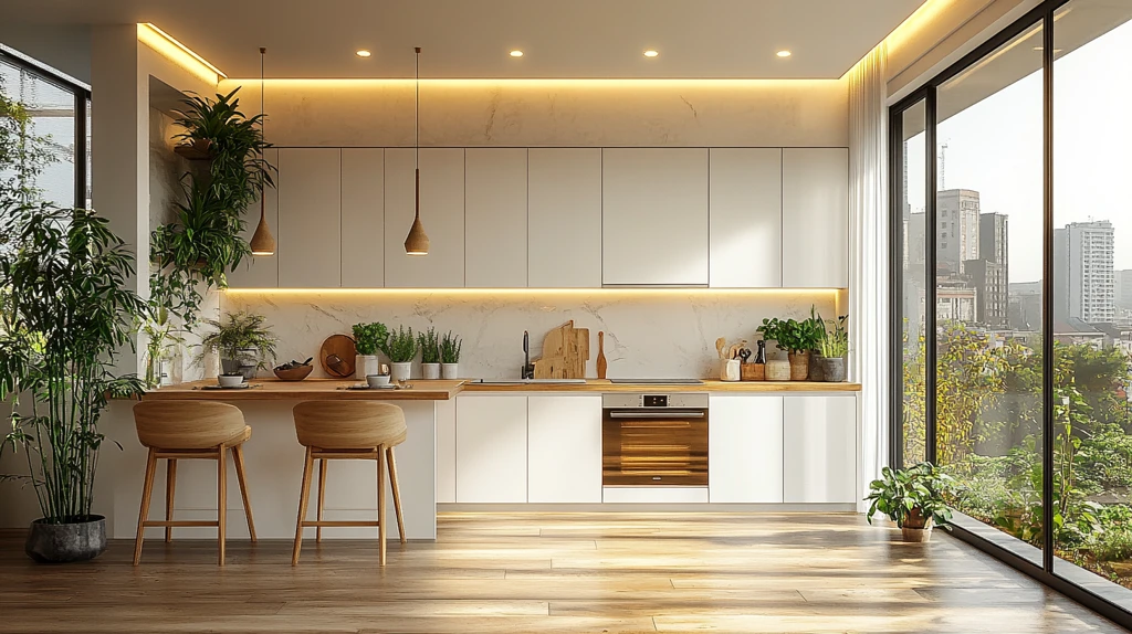 白柜浅木台灯饰