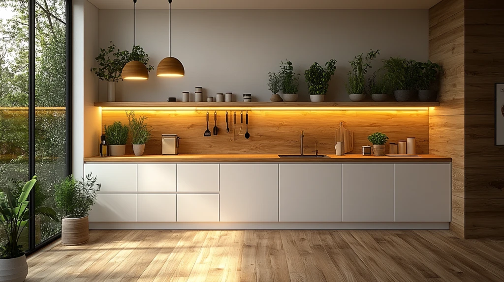 白柜浅木台灯饰