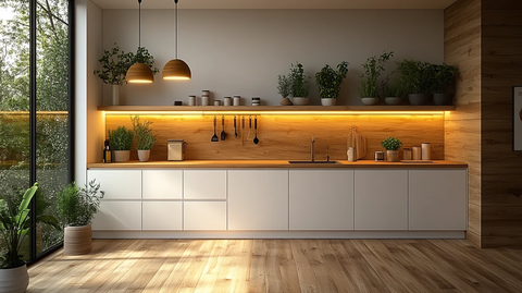 白柜浅木台灯饰