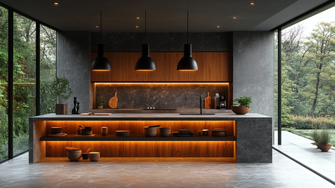 木柜灰石台灯饰简约风