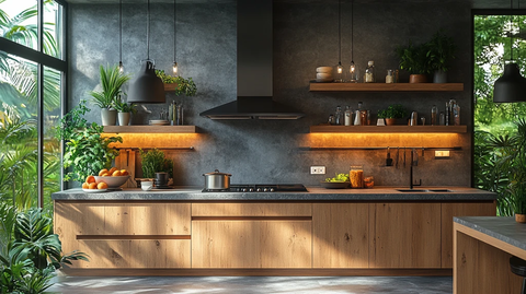 木柜灰石台灯饰简约风