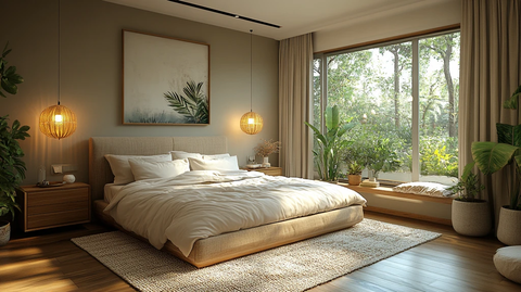 木质床头简约灯饰