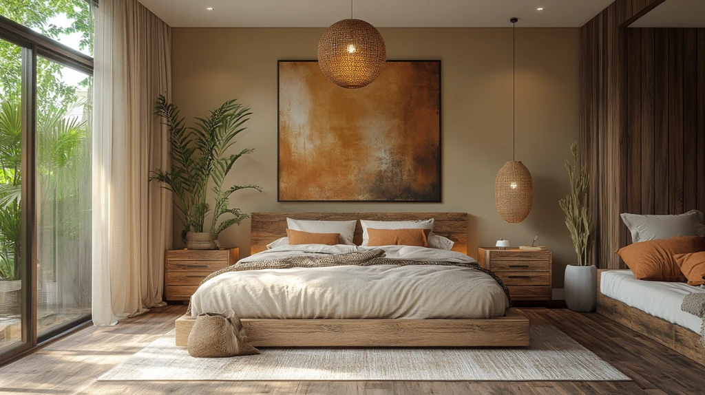 木质床头简约卧室