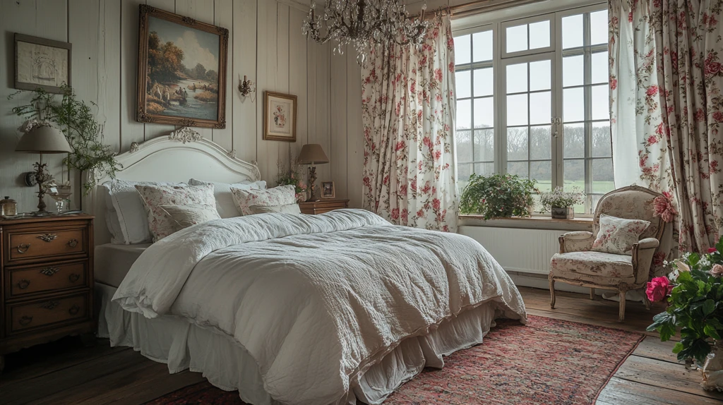 白色床木质床头柜