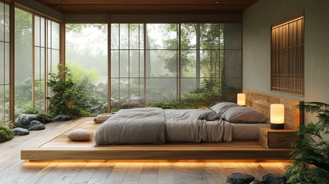 榻榻米床与植物