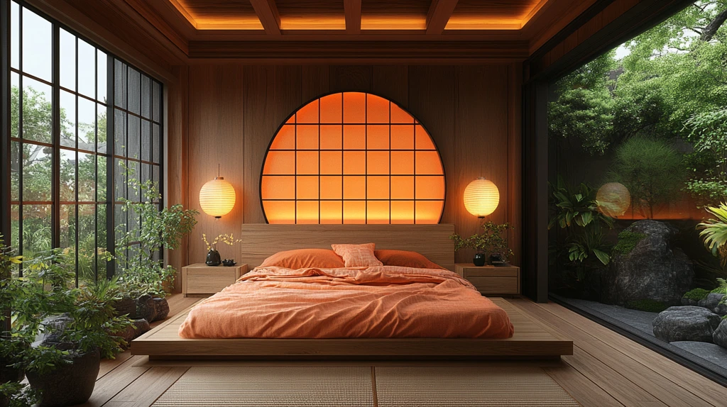 榻榻米床与植物