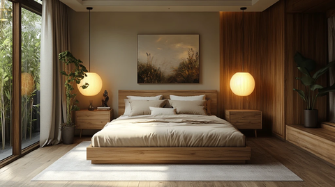 简约木质卧室布置