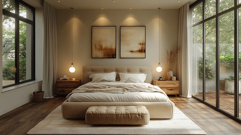 简约木质卧室布置