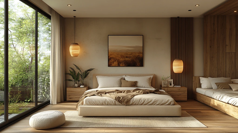 简约木质卧室布置