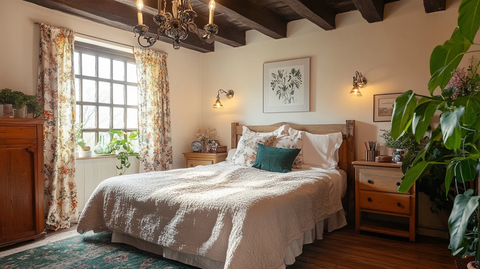 木床花帘复古卧室