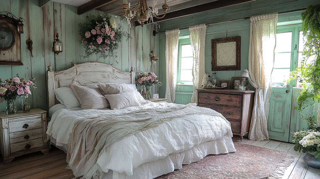 白色床浪漫卧室