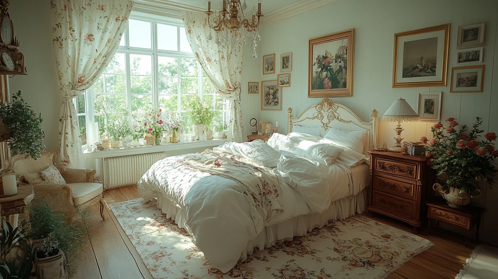 白色床浪漫卧室