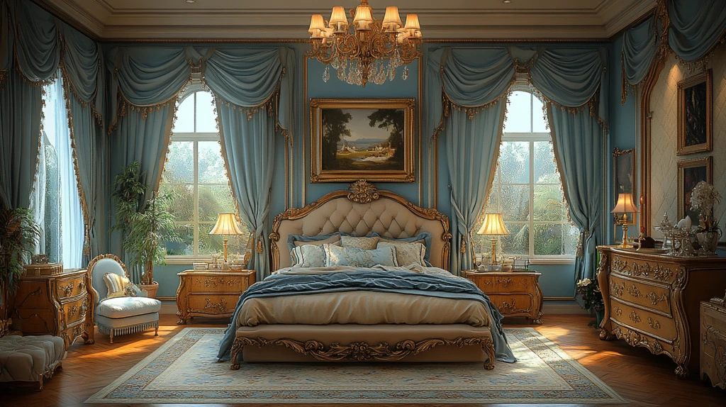 复古欧式卧室布置