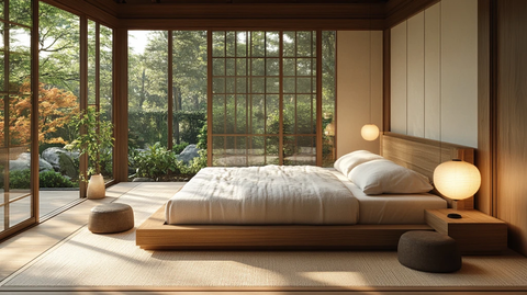 榻榻米床木质床头桌