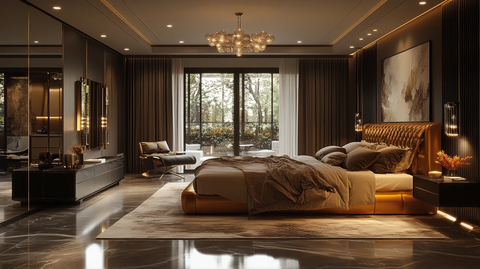 黄金床榻现代风