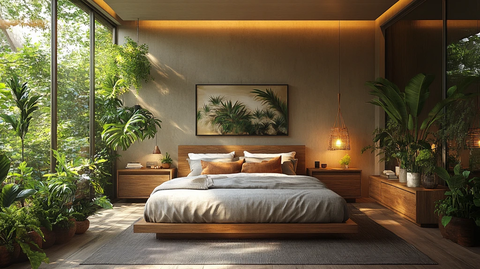 灰色床铺木质床头