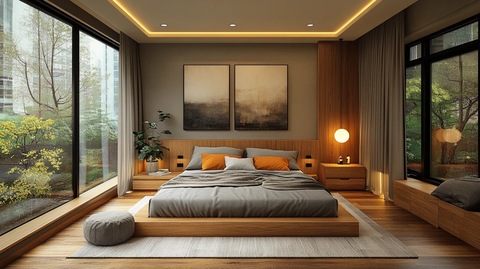 灰木床头灯卧室