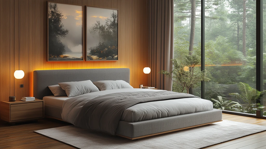 灰木床头灯卧室