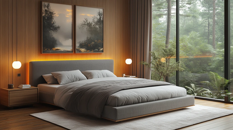 灰木床头灯卧室