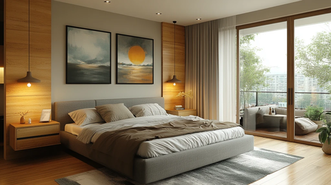 灰木床头灯卧室