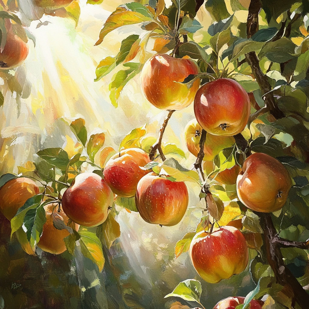 果园苹果装饰画