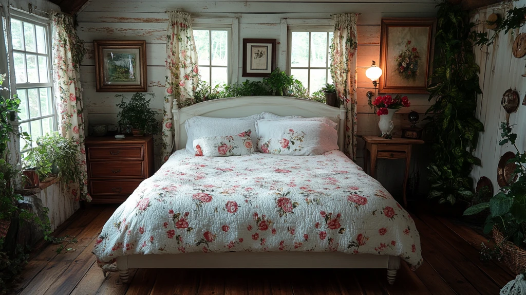 白色木床卧室布置