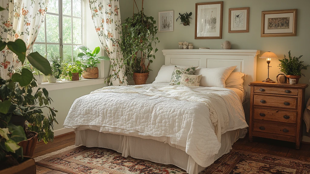 白色木床卧室布置