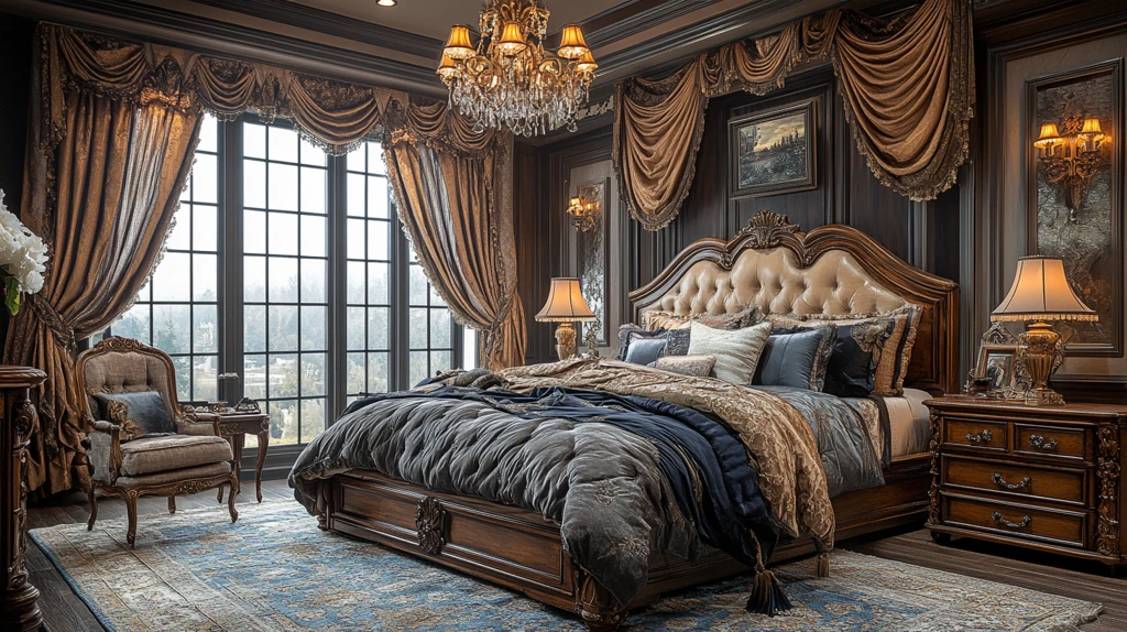 复古欧式卧室布置