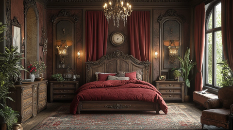 复古欧式卧室布置
