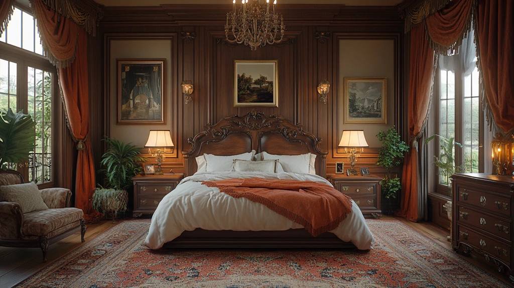 复古欧式卧室布置