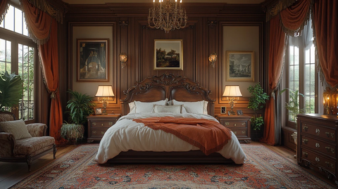 复古欧式卧室布置