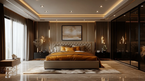 黄金床现代卧室