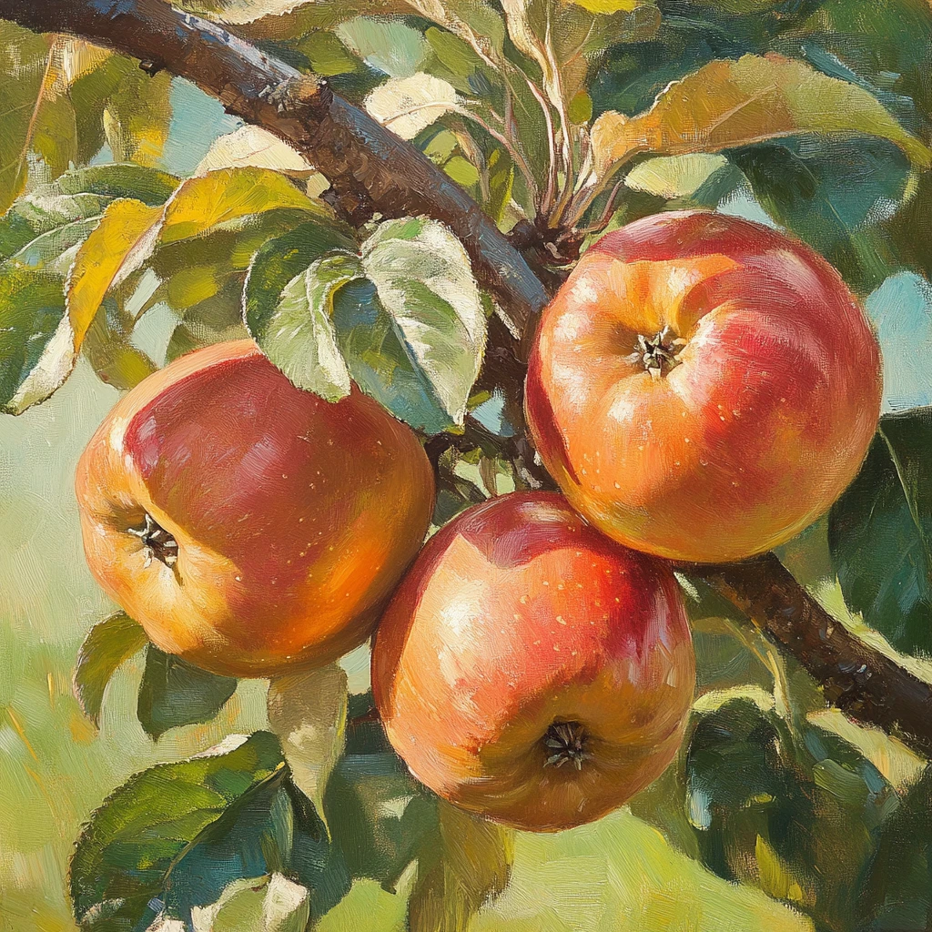 油画苹果