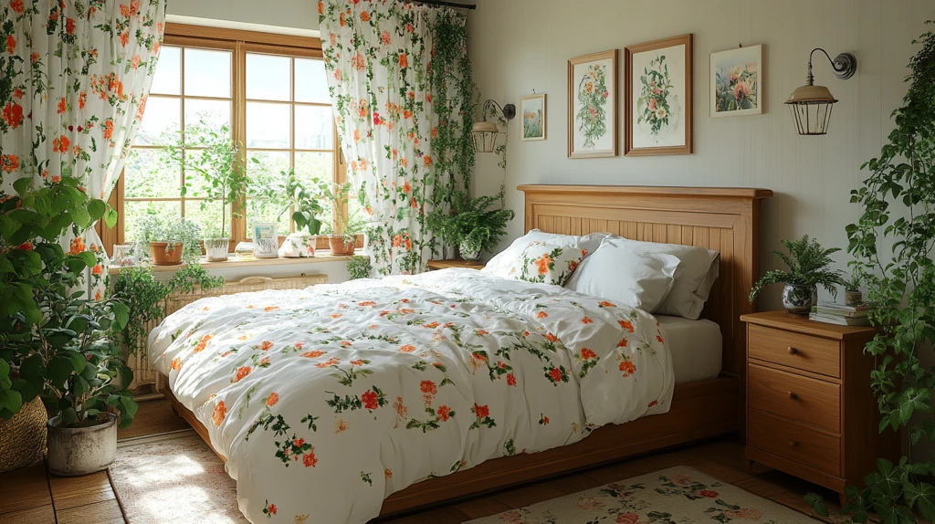 白色木床卧室布置