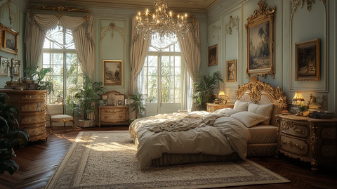 复古欧式卧室床铺