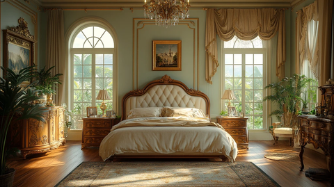 复古欧式卧室床铺