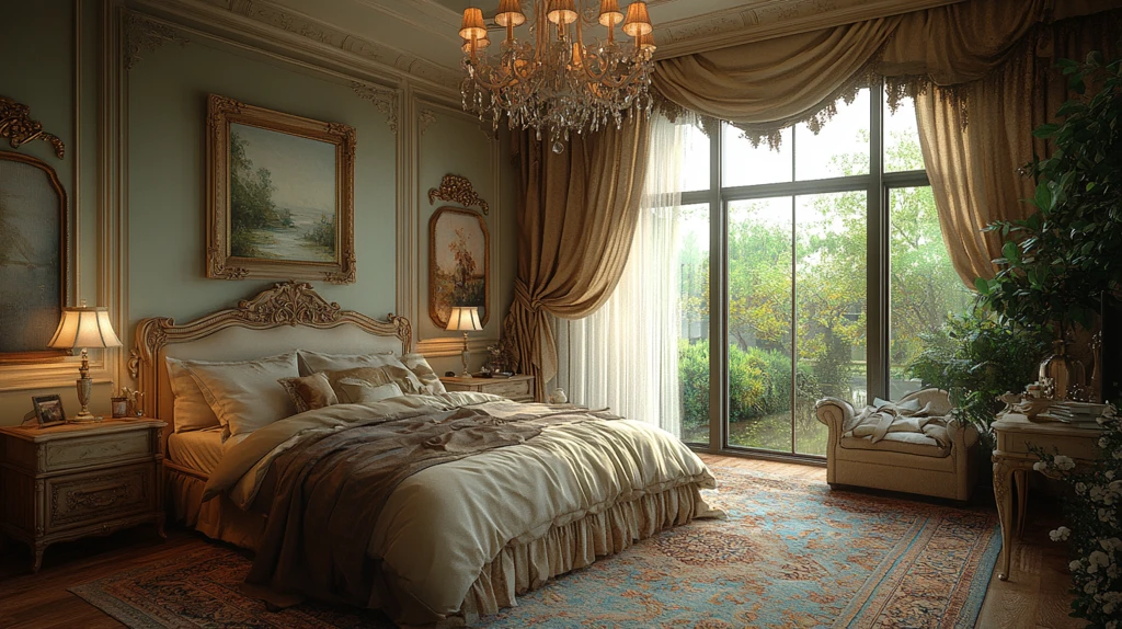 轻色雕刻床头卧室