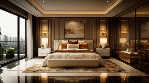 黄金床奢华卧室