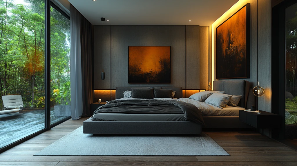 灰色床与现代艺术