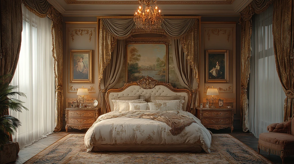 复古欧式卧室布置