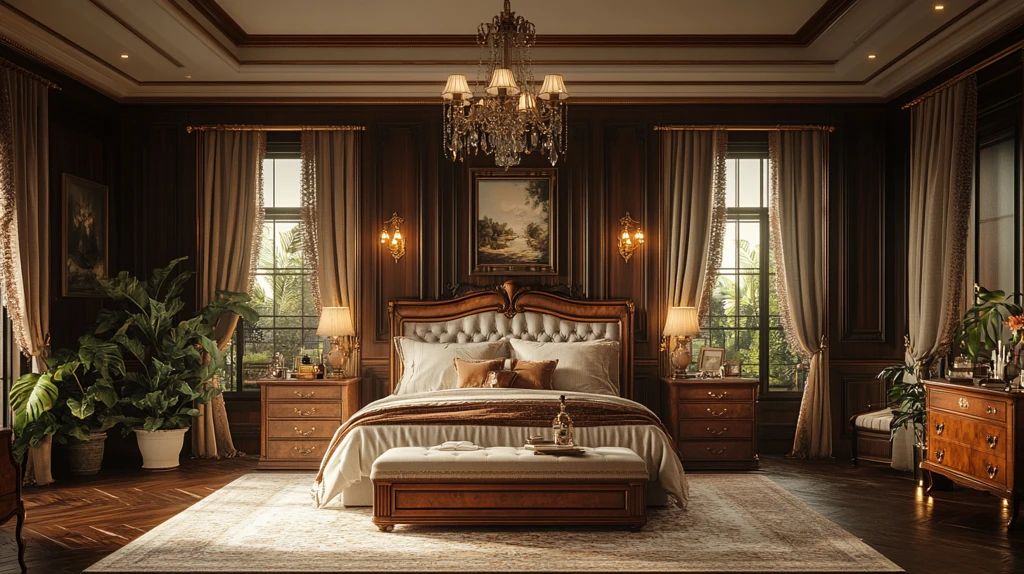 复古欧式卧室布置